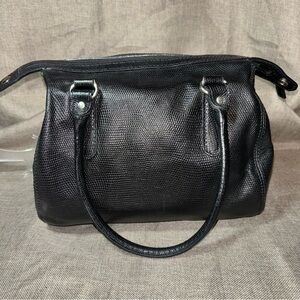Talbots Black Leather Satchel